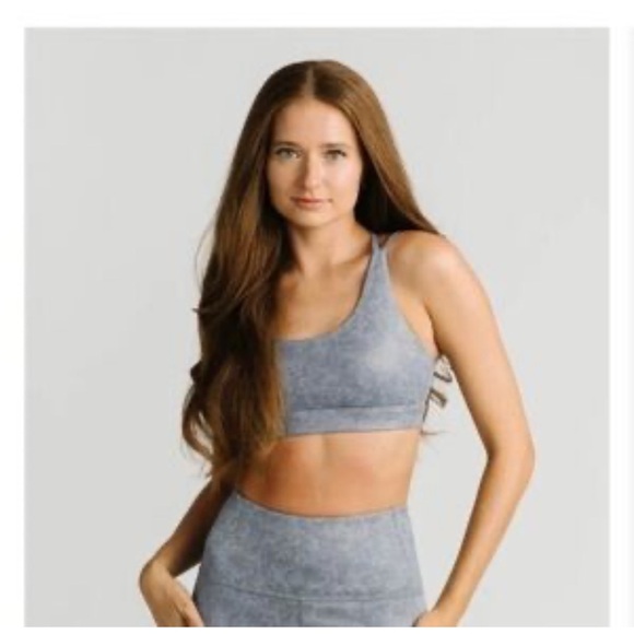 NWT ZYIA Slate Floral Light N Tight Sports Bra - Picture 1 of 5